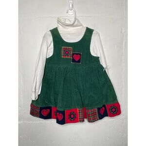 NEW Samara Vintage Girls Green Dress Outfit Size 4T